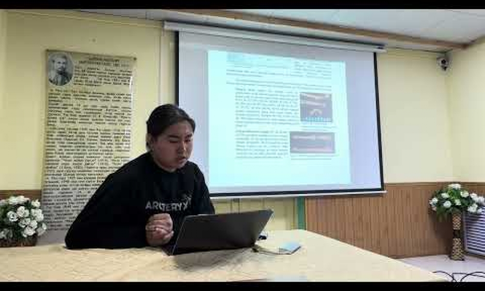 Оюутан судлаач Э. Өсөхбаяр судалгааныхаа ажлын тайланг хэлэлцүүллээ